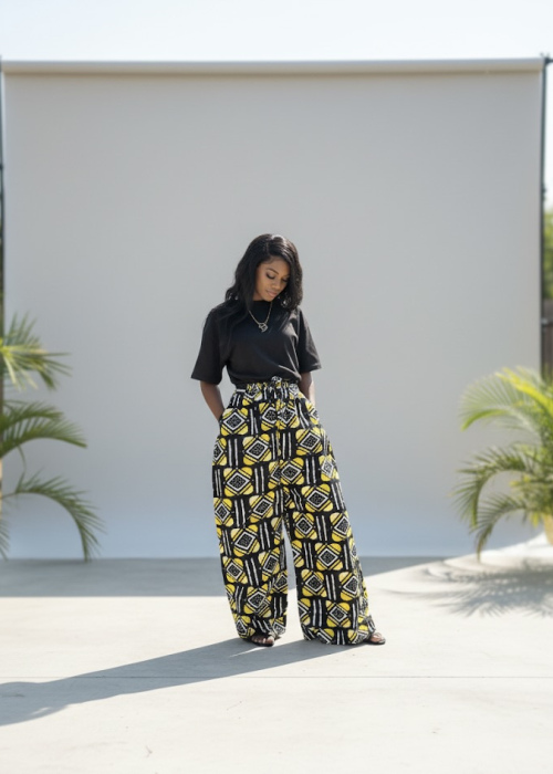 Ankara Pants Yellow/Black