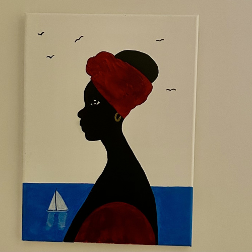 Woman with Red headwrap