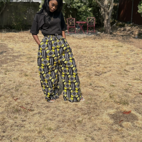 Wide leg Yellow Pants 