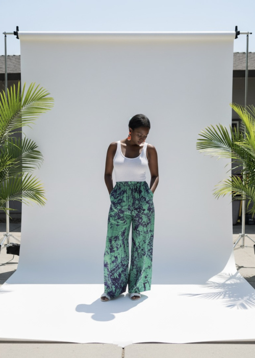 Ankara Pants Green